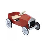 Porteur enfant - vilac - grande voiture rouge - mtal et bois naturel -  partir de 3 ans