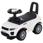 Porteur enfants voiture homcom - blanc - coffre et klaxon - 4 roues - 12 - 36 mois