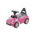 Devessport porteur fiat 500 rose. licence officielle. volant klaxon & sons. rangement. anti - bascule. ...
