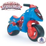 Porteur moto neox ultimate spiderman - injusa - garon - a partir de 18 mois - bleu et rouge