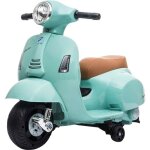 Porteur vespa gts �lectrique - 119151 - vert deau - batterie 6v + chargeur usb inclus - poids max 25 ...