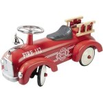 Porteur voiture de pompiers - goki - rouge - m�tal et plastique - a partir de 1 an