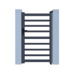 Portillon aluminium ajouré marius - 100 x 120 cm - gris Portillon aluminium ajouré marius - 100 x 120 cm - gris