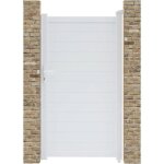 Portillon aluminium eric - 101. 2 x 180. 9 cm - blanc Portillon aluminium eric - 101. 2 x 180. 9 cm - blanc
