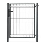 Portillon grillagé en acier galvanisé maille 200 x 50 occultable passage 1m x h 1m80 gris anthracite Portillon grillagé en acier galvanisé maille 200 x 50 occultable passage 1m x h 1m80 gris anthracite