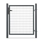 Portillon grillag en acier galvanis maille 100 x 50 l 1m20 x h 1m20 gris anthracite