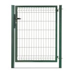 Portillon grillag� en acier galvanis� maille 200 x 50 occultable passage 1m x h 1m30 vert