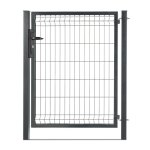 Portillon grillagé en acier galvanisé maille 200 x 50 occultable passage 1m x h 2m gris anthracite Portillon grillagé en acier galvanisé maille 200 x 50 occultable passage 1m x h 2m gris anthracite