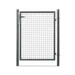 Portillon grillagé en acier galvanisé maille 50 x 50 passage l 1m x h1m50 gris anthracite Portillon grillagé en acier galvanisé maille 50 x 50 passage l 1m x h1m50 gris anthracite