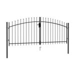 Portillon grillagé portail contemporain de clôture - porte de jardin double porte avec dessus à pointe ... Portillon grillagé portail contemporain de clôture - porte de jardin double porte avec dessus à pointe ...