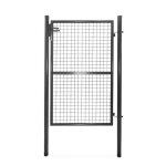 Portillon de jardin en m�tal anthracite. double sens douverture. avec serrure et poign�e 150x87cm