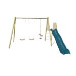 Portique & balan�oire - al�o by trigano - romy - 2 balan�oires - face - � - face - toboggan