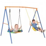 Portique balan�oire enfant - lalaho - balan�oire nid doiseau ronde �100cmbalan�oire ceinture - 2 m�thodes ...