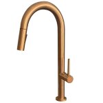 Robinetterie cuisine portofino mitigeur vier  douchette extractible cuivre bross essebagno