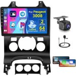 Poste radio 2g + 64g peugeot 3008 2009 - 2015 android 15 avec carplay et gps