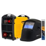 Poste � souder mma inverter 140 amp�res + cagoule lcd 9 / 13 + lot 12 �lectrodes acier � 2. 5mm soudure ...