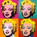 Poster - fabulous bijoux - andy warhol - portrait marilyn monroe - 31cm x 31cm - pop art 60s