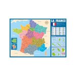 Poster pdagogique - bouchut - carte de la france administrative - 52x76cm - dcoration murale - a suspendre ...
