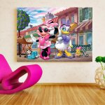 Poster xxl - minnie et daisy - d�coration murale - 100% officiel disney - h 115 x l 160 cm