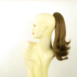 Postiche queue de cheval - blond fonc� - 40cm - id�al pour changer de coiffure