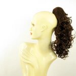 Postiche queue de cheval chtain fonc cuivr boucle 40cm - femme - adulte