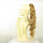 Postiche queue de cheval m�ch� blond clair cuivr� 65cm - marque - mod�le - id�al pour changer de coiffure ...