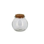 Pot boule verre bouchon lige 130ml transparent