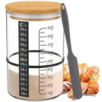 Pot de d�marrage au levain avec couvercle en bois r�cipient de d�marrage au levain pot de d�marrage en ...