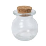 Pot � drag�es boule bouchon li�ge 50ml 6x5cm transparent