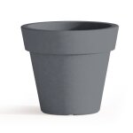 Pot de fleurs - begonia - r�sine - rond - gris - 45cm - 40l