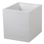 Pot de fleurs carr� 40 cm - eda - graphit - 31 l - 39 x 39 x h. 43 cm - blanc c�rus�