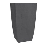 Pot de fleurs carr� haut - eda - diva basalt - 42 l - 435 x 435 x h. 78. 2 cm - bac int�rieur amovible ...
