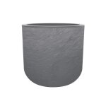 Pot de fleurs rond en plastique volcania up gris galet - Ø 50 cm - eda Pot de fleurs rond en plastique volcania up gris galet - Ø 50 cm - eda