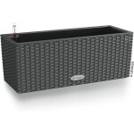 Pot de fleurs int�rieur et ext�rieur - zgeer - balconera cottage - r�serve deau int�gr�e - granit - 50x19x19 ...