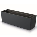 Pot de fleur jardiniere 77x24 cm bac de balcon rsistant aux uv intrieur - extrieur boite a fleur anthracite ...