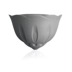 Pot de fleur mural natura en plastique - gris - l 29 x h 20 cm