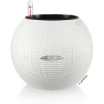 Pot de fleurs avec r�serve deau - zrse - � 20 x 16 cm - blanc - auto - arrosage - plastique - int�rieur ...
