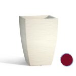 Pot de fleurs en r�sine carr� bordeaux h40 27x27 cm - aloe - poly�thyl�ne - 18 litres - non perc�