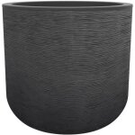 Pot de fleurs rond 40 cm - eda - graphit up - 325 l - � 385 x h. 368 cm - gris anthracite