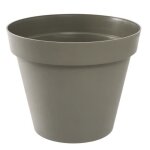 Pot de fleurs rond - eda - toscane - 76 l - � 60 x h 47 cm - taupe