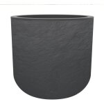 Pot de fleurs rond - eda - volcania up - 67 l - int�rieur / ext�rieur - d�cor pierre - � 485 x h. 462 ...