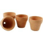 Pots de fleurs - terre cuite - classique - rouge - rond - perc
