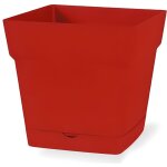 Pot de fleurs toscane avec soucoupe clipsee 10. 2 l - rouge