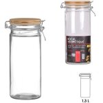 Pot hermtique en verre bocaux de stockage rangement avec couvercle en bambou clip avec d?tanchit ...