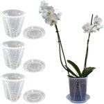 Pot pour orchidées en plastique 3pcs pots de fleurs diamètre 14cm en plastique transparent avec trous ... Pot pour orchidées en plastique 3pcs pots de fleurs diamètre 14cm en plastique transparent avec trous ...