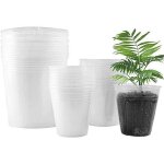 Pots de pépinière plante pots de pépinière de plante graines de départ jardinière en plastique transparent ... Pots de pépinière plante pots de pépinière de plante graines de départ jardinière en plastique transparent ...