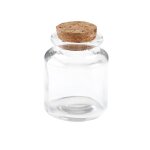 Pot pharmacie verre bouchon 5cm 6cm transparent
