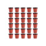 Pots pour plantes - doitool - lot de 30 - plastique marron - 15 cm - drainage optimal