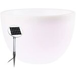 Pot solaire - 8seasons - xm - blanc - led 2w - 390mm de hauteur