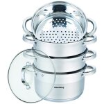 Pot  vapeur - klausberg - kb - 7140 - acier inoxydable - 20 cm - poignes non chauffantes